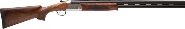 STEVENS 555E O/U 12GA 28" MC5 - SILVER ENGRAVED/WALNUT