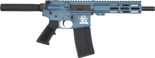 GLFA AR15 PISTOL 223 WYLDE - 7.5" NITRIDE BARREL BLUE