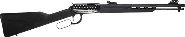 ROSSI RIO BRAVO 22LR LEVER - 18" 15-SHOT BLACK SYN. US FLAG