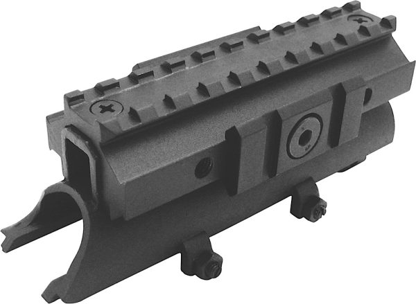 NcStar MTSKS Tri-Rail Receiver Cover SKS Rifle Weaver 4.80" Long Black Anodized See-Thru Aluminum