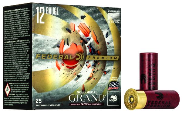 Federal GMT17175 Premium Gold Medal Paper 12Gauge 2.75" 1 1/8oz 7.5Shot 25 Per Box/10 Case