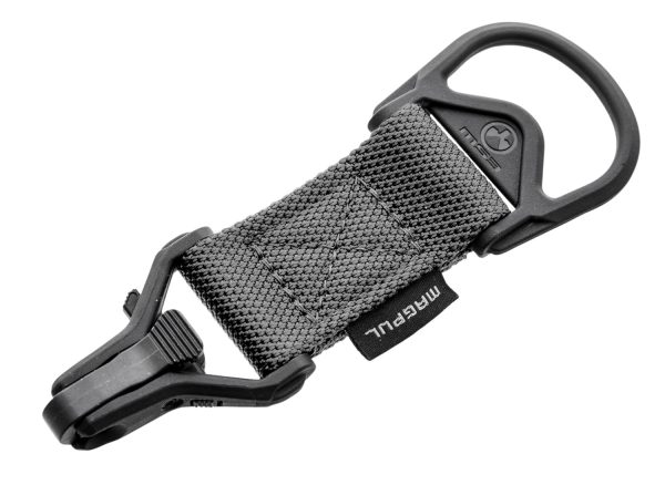 Magpul MAG516-GRY MS1/MS3 Sling Adapter made of Steel with Stealth Gray Melonite Finish, Polymer Hardware, Nylon 1.25" Webbing & Two to One-Point Design for AR-15, M4 & M16