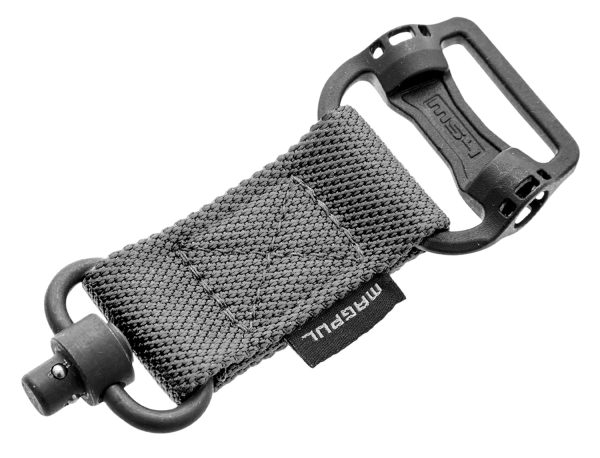 Magpul MAG519-GRY MS1/MS4 Sling Adapter made of Steel with Maganese Phosphate Stealth Gray Finish, Polymer Hardware, Nylon 1.25" Webbing & Two to One-Point Design for AR-15, M4, M16, AK-Platform & AKM