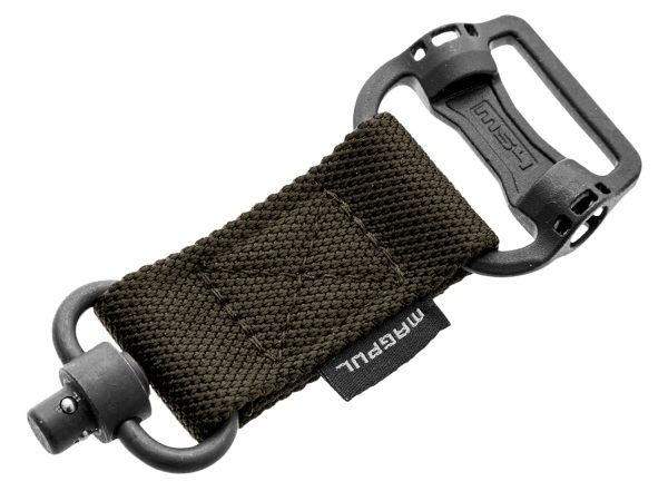 Magpul MAG519-RGR MS1/MS4 Sling Adapter made of Steel with Maganese Phosphate Ranger Green Finish, Polymer Hardware, Nylon 1.25" Webbing & Two to One-Point Design for AR-15, M4, M16, AK-Platform & AKM