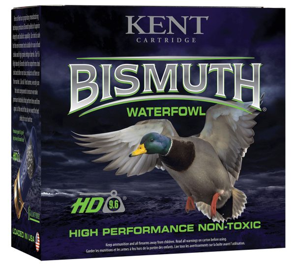 Kent Cartridge B12W364 Bismuth Waterfowl 12 Gauge 2.75" 1 1/4 oz Bismuth 4 Shot 25 Per Box/ 10 Case