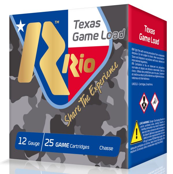 Rio Ammunition TGHV366TX Texas Game Load High Velocity 12Gauge 2.75" 1 1/4oz 6Shot 25 Per Box/10 Case