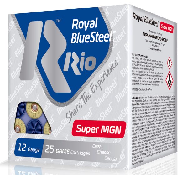 Rio Ammunition RBSSM40BB BlueSteel Royal 12Gauge 3.50" 1 3/8oz 2Shot 25 Per Box/10 Case