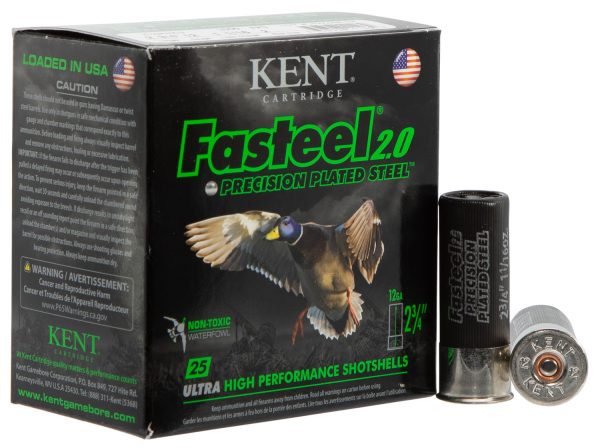 Kent Cartridge K122FS302 Fasteel 2.0  12 Gauge 2.75" 1 1/16 oz 2 Shot 25 Per Box/ 10 Case