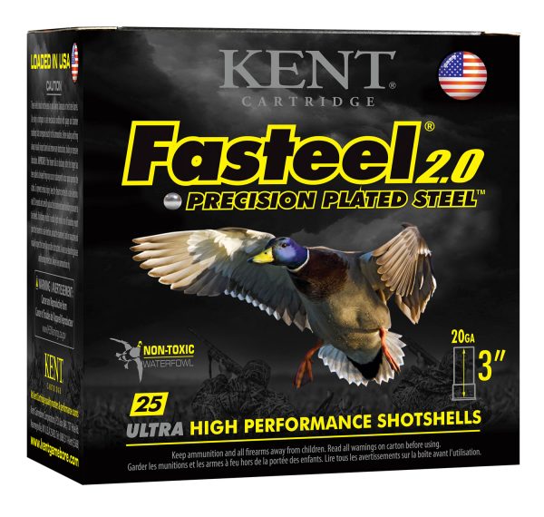 Kent Cartridge K203FS242 Fasteel 2.0  20 Gauge 3" 7/8 oz 2 Shot 25 Per Box/ 10 Case