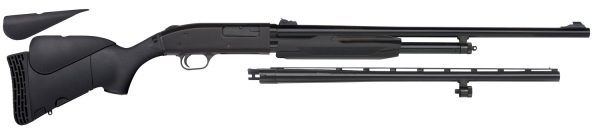 Mossberg 54330 500 Bantam Field/Deer 20 Gauge 5+1 22" Vent Rib with Dual Bead Sights Barrel/24" Fully Rifled with Adj Rifle Sights Barrel Blued Steel Rec Black 4 Position Flex Adjustable Stock