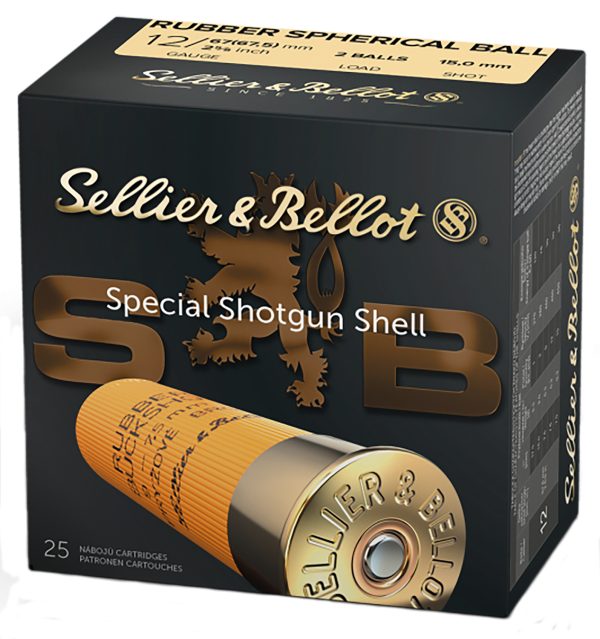 Sellier & Bellot SB12RBB Shotgun  12Gauge 2.75" Rubber 25 Per Box/10 Case