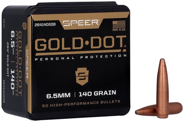 Speer 264140 Gold Dot  6.5mm .264 140 GR Soft Point 50 Box