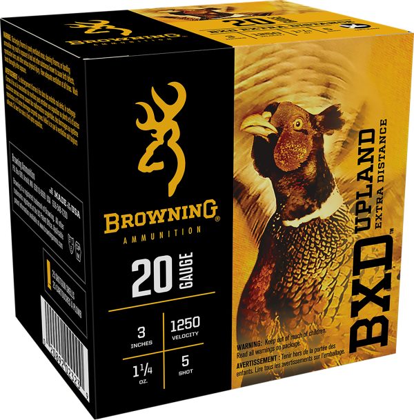 Browning Ammo B193512035 BXD Upland 20Gauge 3" 1 1/4oz 5Shot 25 Per Box/10 Case