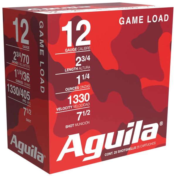 Aguila 1CHB1207 Birdshot High Velocity 12Gauge 2.75" 1 1/4oz 7.5Shot 25 Per Box/10 Case