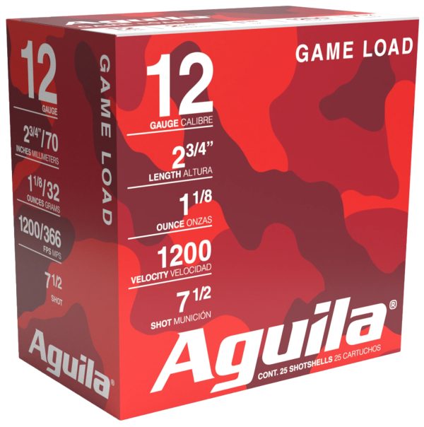 Aguila 1CHB1217 Birdshot Standard Velocity 12Gauge 2.75" 1 1/8oz 7.5Shot 25 Per Box/10 Case