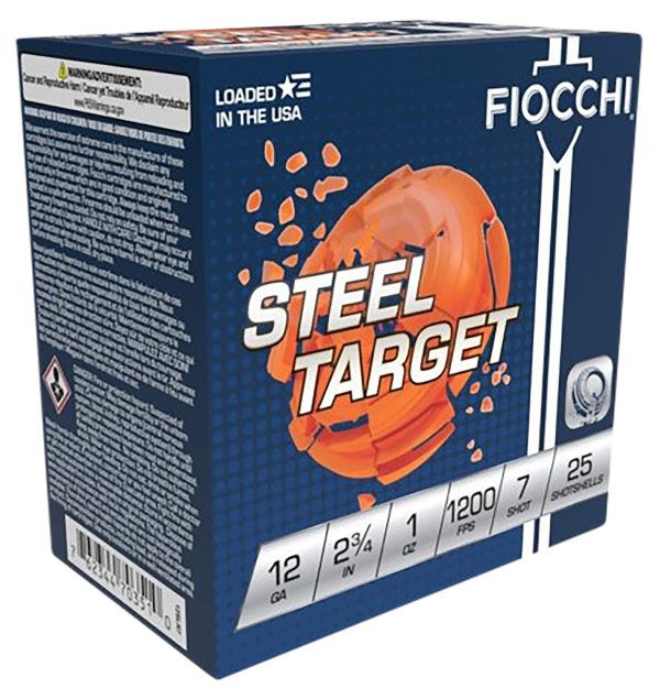 Fiocchi 12SLR7 Steel Target  12Gauge 2.75" 1oz 7Shot 25 Per Box/10 Case