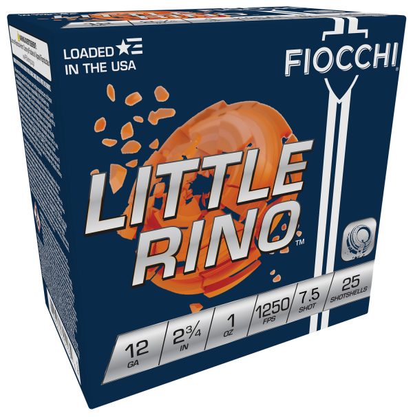 Fiocchi 12TX75 Exacta Target Little Rino 12Gauge 2.75" 1oz 7.5Shot 25 Per Box/10 Case