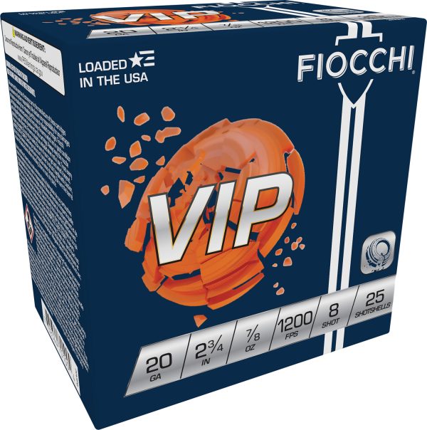 Fiocchi 20VIP8 Exacta Target VIP 20Gauge 2.75" 7/8oz 8Shot 25 Per Box/10 Case