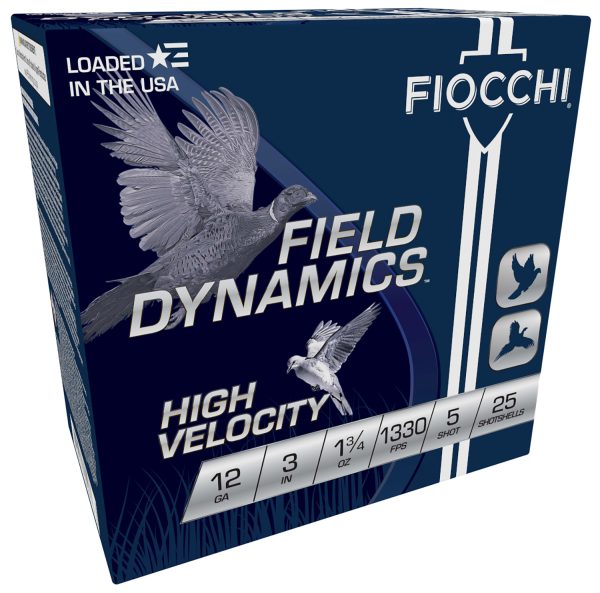 Fiocchi 123HV5 Field Dynamics High Velocity 12Gauge 3" 1 3/4oz 5Shot 25 Per Box/10 Case