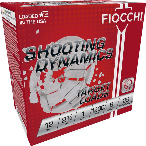 Fiocchi 12SD1H8 Shooting Dynamics Target 12Gauge 2.75" 1oz 8Shot 25 Per Box/10 Case