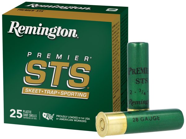 Remington Ammunition 28057 Premier STS  28 Gauge 2.75" 3/4 oz 8 Shot 25 Per Box/ 10 Cs