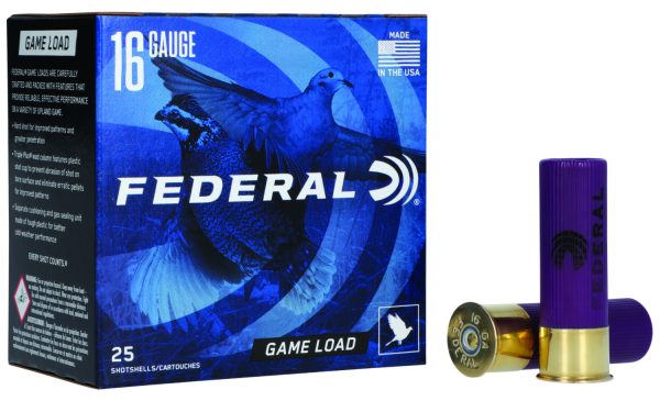 Federal H1606 Game-Shok Upland 16Gauge 2.75" 1oz 6Shot 25 Per Box/10 Case