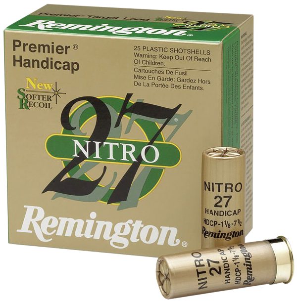 Remington Ammunition 20227 Premier Nitro 27 Handicap 12 Gauge 2.75" 1 oz 7.5 Shot 25 Per Box/ 10 Cs