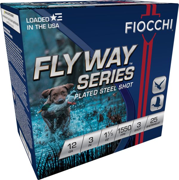 Fiocchi 123ST153 Flyway  12Gauge 3" 1 1/5oz 3Shot 25 Per Box/10 Case