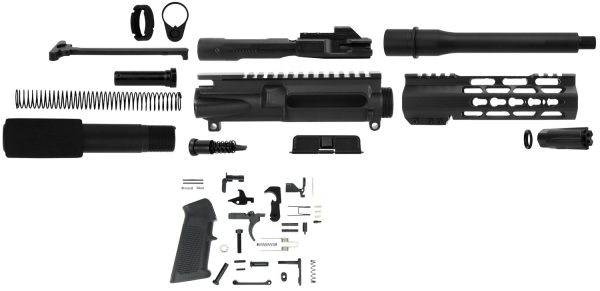 TacFire SSPK9MMLPK7K AR Build Kit KeyMod 9mm Luger Black Steel