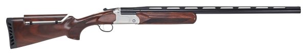 Stevens 23222 555 Trap 12 Gauge 3" 1rd 30" Vent Rib Barrel, Silver Aluminum Receiver,  Turkish Walnut Fixed Adjustable Comb Stock Ambidextrous