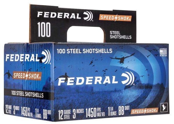 Federal WF1421002 Speed-Shok  12Gauge 3" 1 1/4oz 2Shot 100 Per Box/2 Case