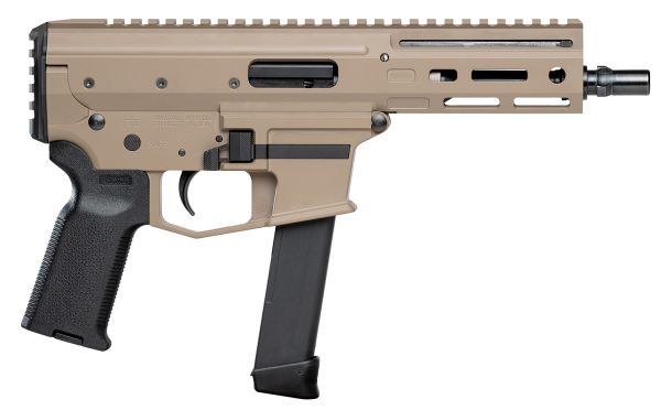 Angstadt Arms AAMDP09PF6 MDP-9  9mm Luger 27+1 5.85" Black Melonite Threaded Barrel, M-LOK Free-Float Handguards, Flat Dark Earth Cerakote Aluminum Picatinny Rail Receiver, Black Polymer Grips