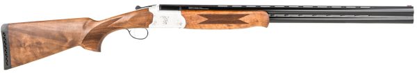 TriStar 33112 Trinity LT O/U 12 Gauge 28" 2rd 3" Silver Engraved Aluminum Rec Turkish Walnut Stock Right Hand (Full Size) Includes 5 MobilChoke