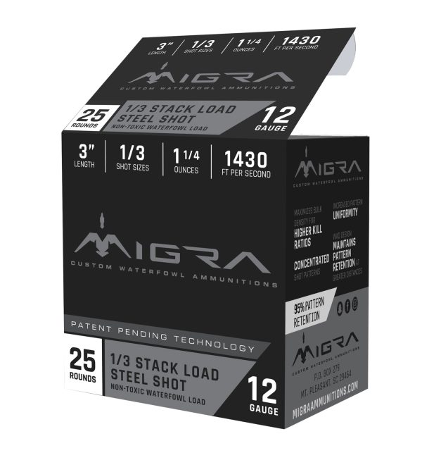 Migra Ammunitions M12S13 Staxd  12Gauge 3" 1 1/4oz 1/3Shot 25 Per Box/10 Case