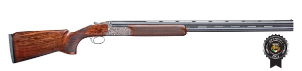 Rizzini USA 670112 Venus Ladies Sporter Compact 12 Gauge Break Open 2.75" 2rd 30" Gloss Blued Vent Rib Barrel, Coin Anodized Silver Engraved Steel Receiver, Fixed w/Pistol Grip Turkish Walnut  Stock