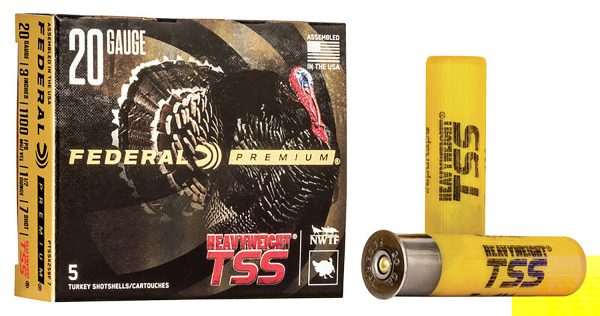 Federal PTSSX259F7 Premium Turkey Heavyweight TSS 20Gauge 3" 1 1/2oz 7Shot 5 Per Box/50 Case