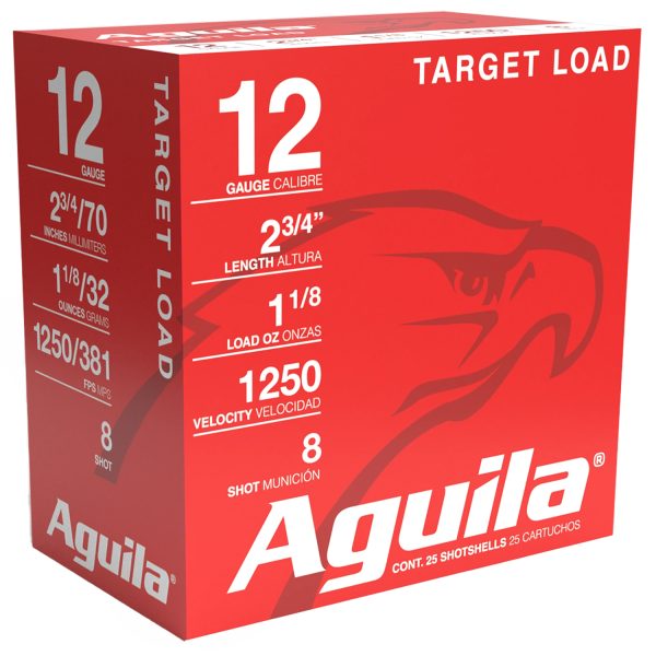 Aguila 1CHB1348 Target Load Competition 12Gauge 2.75" 1 1/8oz 8Shot 25 Per Box/10 Case