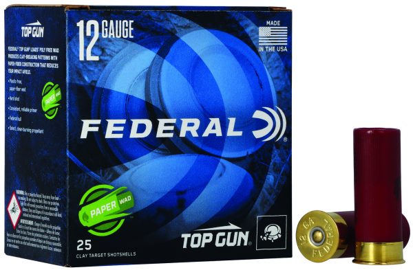 Federal TG12WS275 Top Gun Paper Wad 12Gauge 2.75" 1oz 7.5Shot 25 Per Box/10 Case