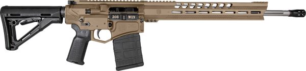 Diamondback DB1032C061 DB10  308 Win 18" 20+1 Flat Dark Earth Adjustable Magpul CTR Stock Black Magpul MOE K2 Grip with Black Gold Lower 15" M-Lok