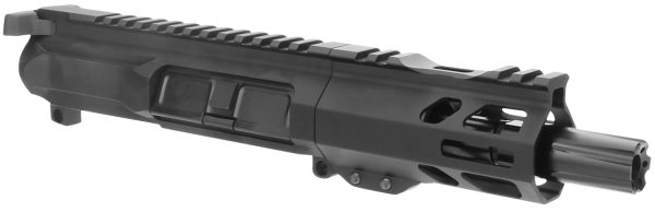 TacFire BU9MM4 Pistol Upper Assembly  9mm Luger 4" Black Nitride Barrel 7075-T6 Aluminum Black Anodized Receiver M-LOK Handguard for AR-Platform