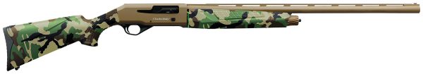 Charles Daly 930328 601  12 Gauge 4+1 3" 28" Vent Rib Barrel, Flat Dark Earth Finish Aluminum Receiver, Woodland Camo Synthetic Stock, Includes 3 Choke Tubes