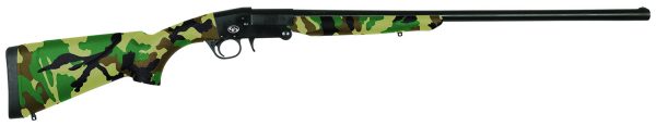 Charles Daly 930335 101  Full Size 20 Gauge Break Open 3" 1rd 26" Blued Steel Barrel & Receiver, Fixed Woodland Camo Synthetic Stock