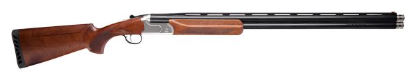 Stevens 18748 555 Sporting 12 Gauge 3" 2rd 30" Vent Rib Barrel, Silver Aluminum Receiver,  Turkish Walnut Adjustable Comb Stock