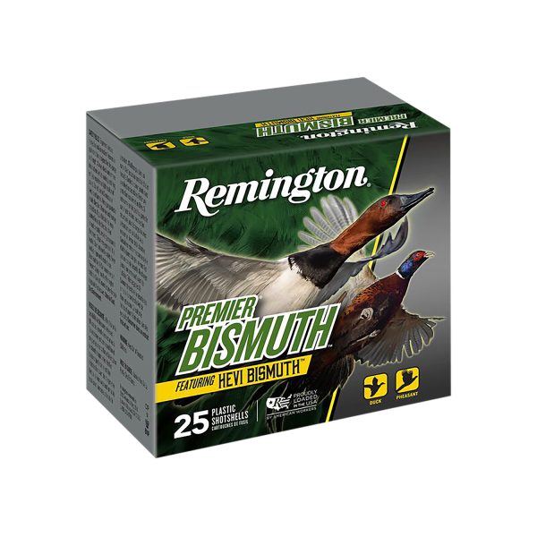 Remington Ammunition R20500 Premier Bismuth  12Gauge 3" 1 3/8oz 2Shot 25 Per Box/10 Case