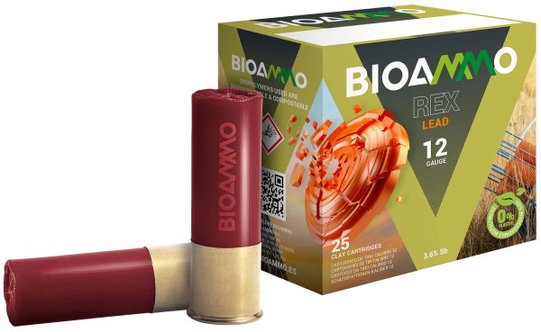 Bioammo BR2880 Rex Lead Competition 12Gauge 2 3/4" 1oz 8Shot 25 Per Box/10 Case