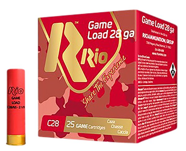 Rio Ammunition RCHV2875 Game Load Heavy Field 28Gauge 2.75" 1oz 7.5Shot 25 Per Box/10 Case