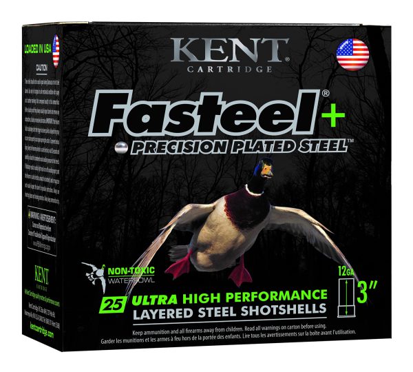 Kent Cartridge K123FSP36BBX2 Fasteel +  12 Gauge 3" 1 1/4 oz BB Shot 25 Per Box/ 10 Case