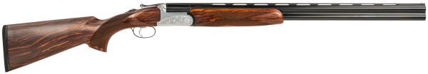 Fausti Usa, Inc 15803 Caledon  28 Gauge 2.75" 2rd 26" Blued Barrel, Engraved Stainless Rec, Wood Laser Grain Stock, Metallic Bead Sight