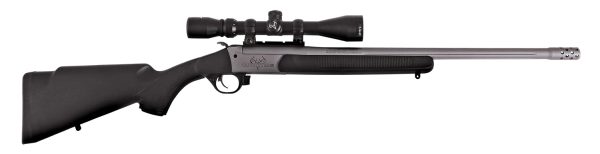 Traditions CR9-451130T Outfitter G3 Takedown 450 Bushmaster 1rd 22", Stainless Cerakote Barrel/Rec, Black Synthetic Stock, Muzzle Brake, 3-9x40mm BDC Scope