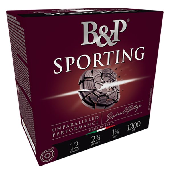 B&P 12B1SCL8 Sporting Clay  12Gauge 2.75" 1oz 8Shot 25 Per Box/10 Case